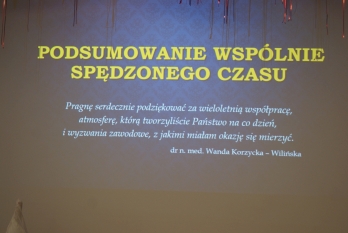Pożegnanie dr n. med. Wandy Korzyckiej-Wilińskiej