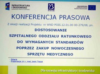 Konferencja prasowa z okazji realizacji projektu 