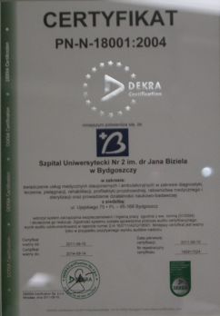 Uroczyste wręczenie certyfikatów jakoci za zgodnoć z wymaganiami normy ISO 14001:2004, PN-N 18001:2004 oraz otwarcie Pracowni Badań Obiektywny