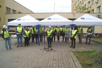 Symboliczne wbicie łopaty pod rozbudowę Szpitala